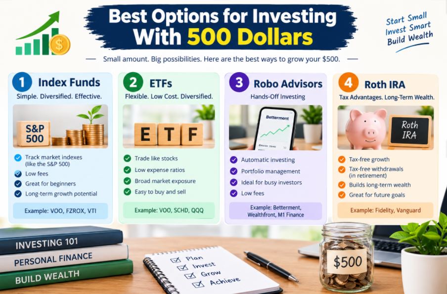 Best Options for Investing With 500 Dollars