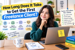 How long does it take to get the first freelance client?