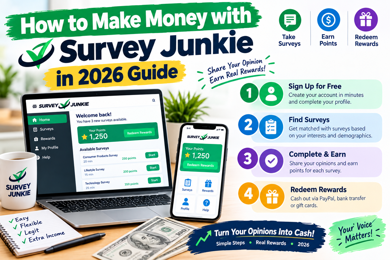 How to Make Money with Survey Junkie in 2026 Guide