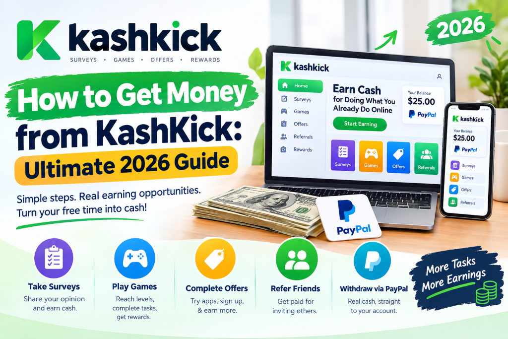 How to Get Money from KashKick Ultimate 2026 Guide