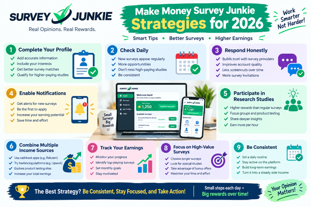 Make Money Survey Junkie 2026 earnings