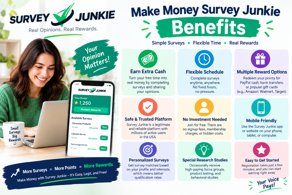 Make Money Survey Junkie 2026 earnings