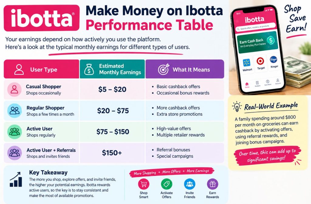 Make Money on Ibotta Performance Table