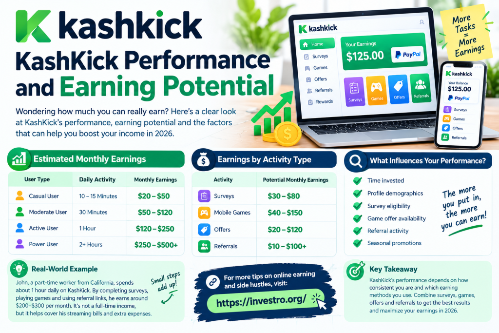 KashKick Performance and Earning Potential