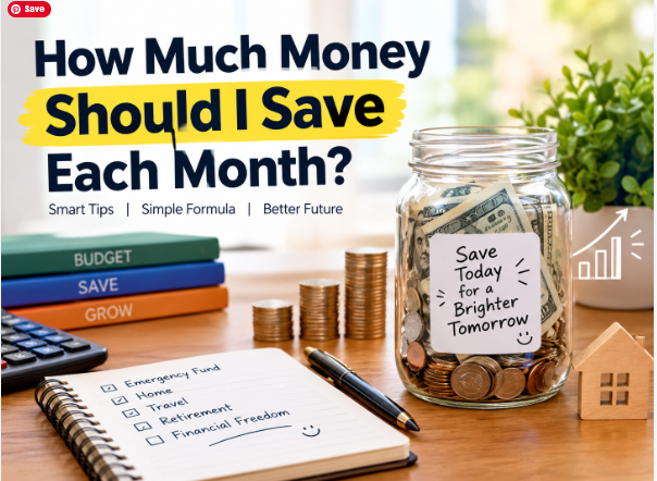 How Much Money Should I Save Each Month? Monthly Savings Tips and Budgeting Formula.